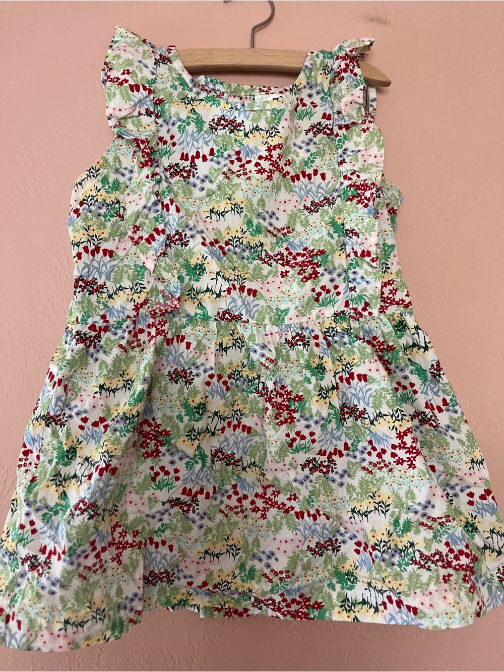 Hanna Andersson 150 Girls Floral Ruffle Top